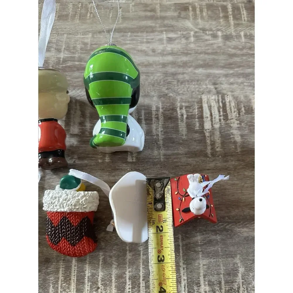Lot 6 Hallmark Peanuts Worldwide Ornaments Snoopy Linus Etc